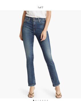 AG Mari Mid Rise Slim Straight Leg Jeans